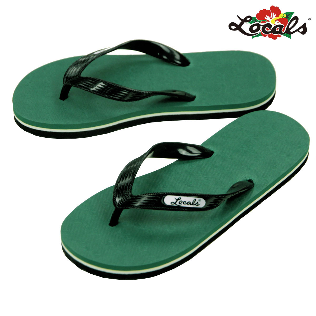 �������륺 ��� ��ǥ����� ������� ��������Ź LOCALS �ӡ���������� �ȥ󥰥������ LOCALS STRIPE SLIPPA SANDAL 1395 GREEN