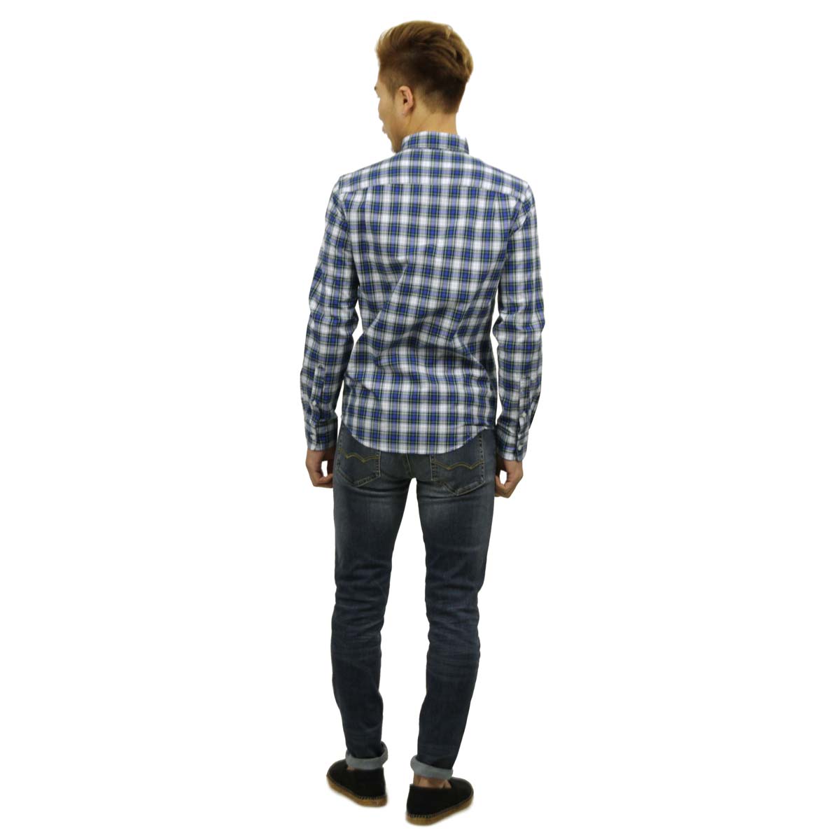 ����ꥫ�󥤡����� AMERICAN EAGLE ������ ��� �ܥ��������Ĺµ����� AE Plaid Poplin Button-Down Shirt 0153-1272-307 A04B B1C C1D D6E E07F