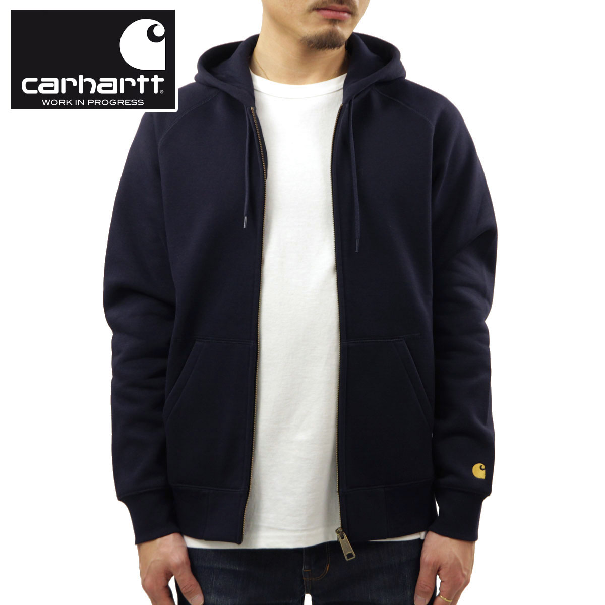 �����ϡ��� �ѡ����� ��� ������ CARHARTT WIP ���åץ��åץѡ����� HOODED CHASE JACKET DARK NAVY / GOLD I033664 1C AB0B B1C C1D D5E E06F
