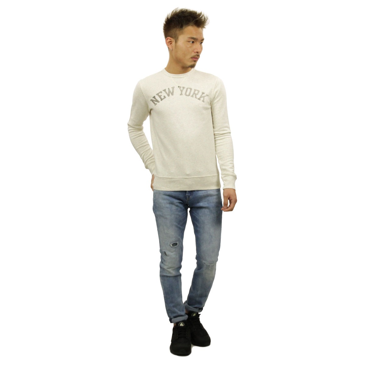 �ǥ˥ॢ��ɥ��ץ饤 �ݥ� ���ե������ �������å� ��� ������ �ȥ졼�ʡ� DENIM��SUPPLY RALPH LAUREN NEW YORK TERRY SWEATSHIRT D00S20 A44B B1C C1D D5E E18F