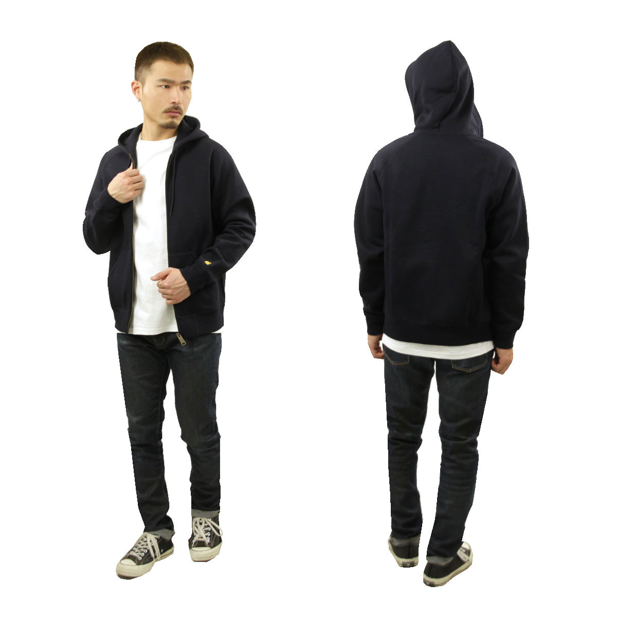 �����ϡ��� �ѡ����� ��� ������ CARHARTT WIP ���åץ��åץѡ����� HOODED CHASE JACKET DARK NAVY / GOLD I033664 1C AB0B B1C C1D D5E E06F