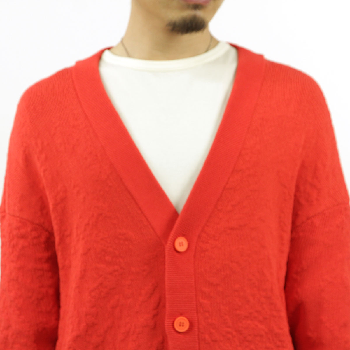 磻꡼  ǥ  Y-3 ˥å  KNIT LOOSE FIT CARDIGAN IB4791 SEMI SOLAR RED
