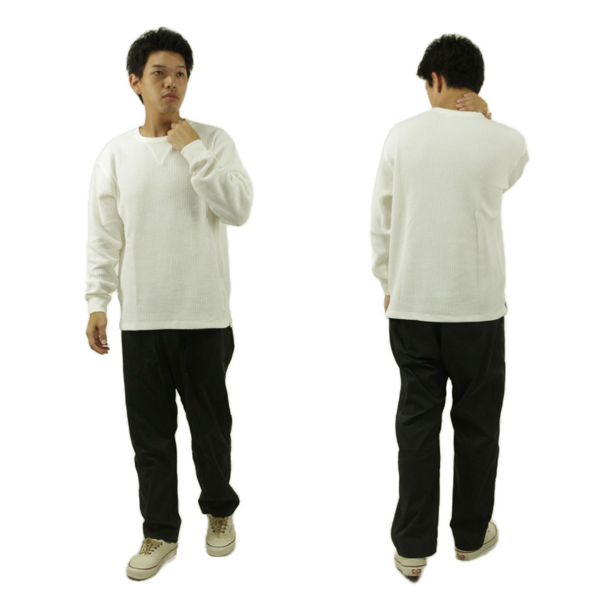 ʥ  ĹµT Ź NANGA åե ޥ 롼ͥå ECO HYBRID WAFFLE LONG SLEEVE TEE NW2311-1G218 WHT WHITE