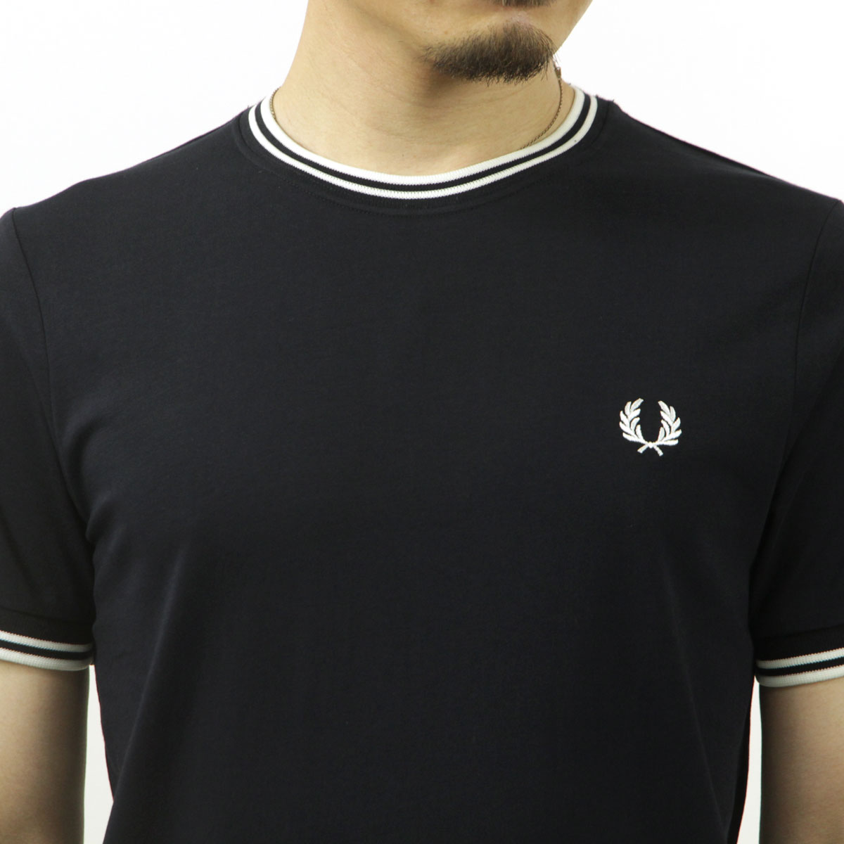 �ե�åɥڥ꡼ ��� ȾµT����� ��������Ź FRED PERRY ���롼�ͥå� ���ݥ���� ���� TWIN TIPPED SHORT SLEEVE T-SHIRT M1588 795 NAVY