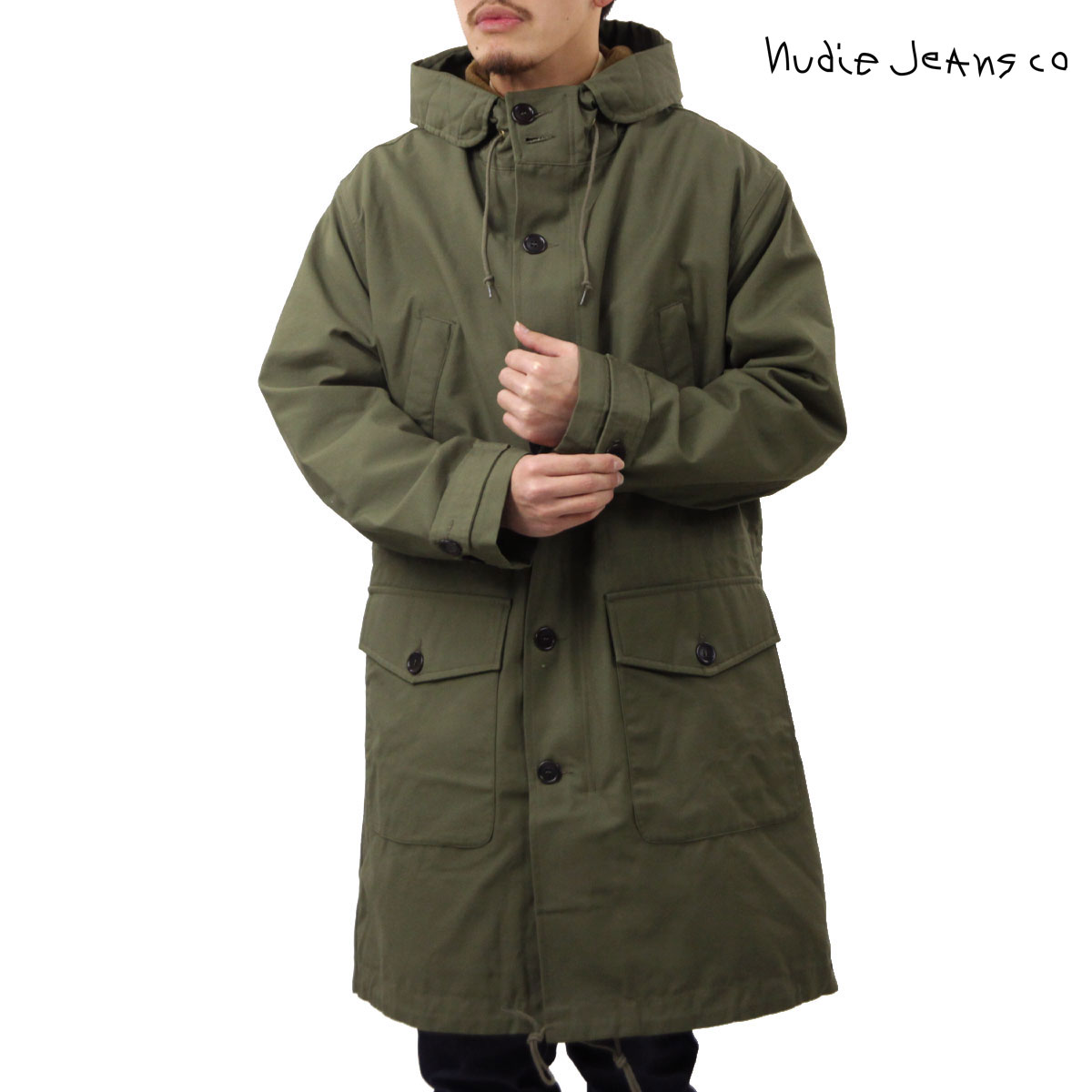 �̡��ǥ��������� ��� ��å������� ��������Ź Nudie Jeans �������� ���㥱�å� ERIK MILITARY PARKA MODS JACKET 160744 G03 OLIVE