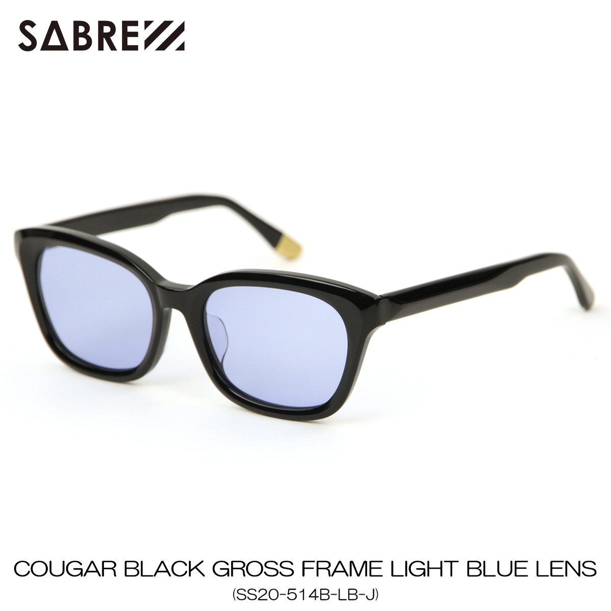 С 󥰥饹 Ź SABRE 󥰥饹 COUGAR BLACK GROSS FRAME SUNGLASS LIGHT BLUE LENS SS20-514B-LB-J A55B B3C C3D D1E E13F