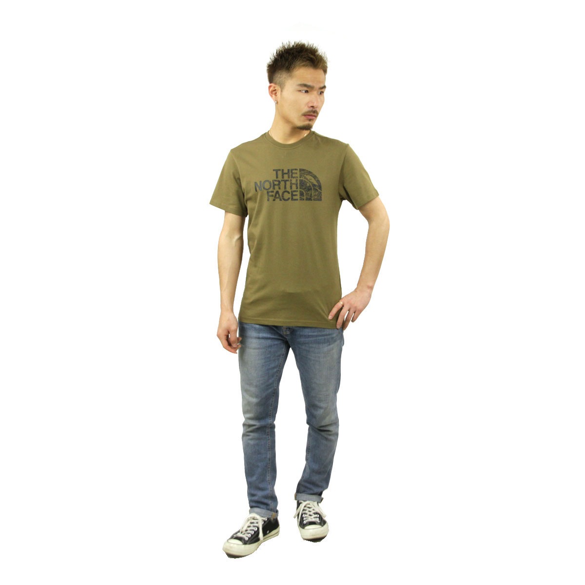 �Ρ����ե����� T����� ��� ������ THE NORTH FACE ȾµT����� ���� SHORT SLEEVE WOODCUT DOME TEE NF0A827H MILITARY OLIVE A14B B1C C1D D1E E08F
