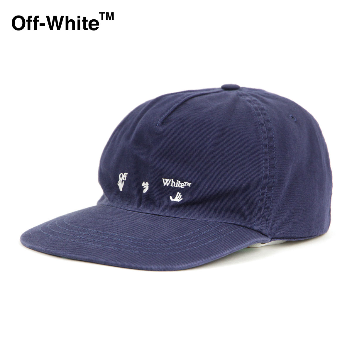 եۥ磻 å  ǥ  OFF-WHITE ˹ å OW LOGO BASEBALL CAP DEEP BLUE WHITE OMLB022F21FAB0034501 AB3B B3C C3D D4E E06F