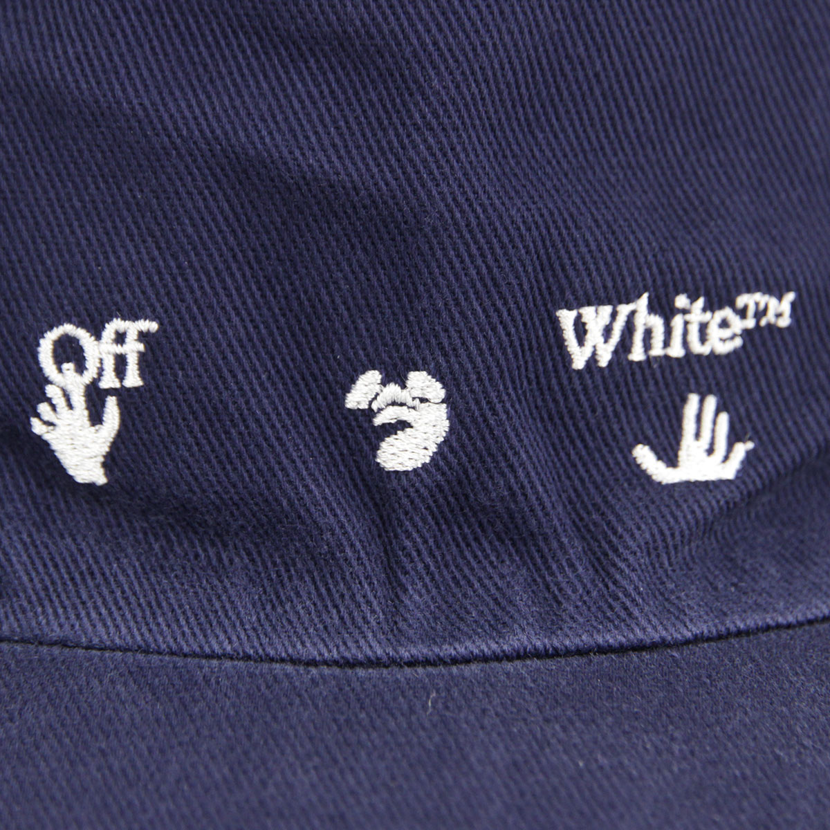 եۥ磻 å  ǥ  OFF-WHITE ˹ å OW LOGO BASEBALL CAP DEEP BLUE WHITE OMLB022F21FAB0034501 AB3B B3C C3D D4E E06F