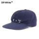 եۥ磻 å  ǥ  OFF-WHITE ˹ å OW LOGO BASEBALL CAP DEEP BLUE WHITE OMLB022F21FAB0034501 AB3B B3C C3D D4E E06F