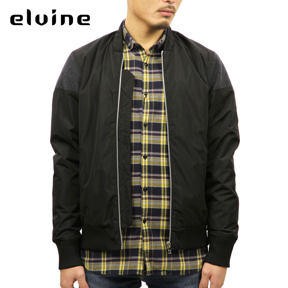 ����Х��� elvine ��������Ź ��� �������� COLIN MA-1 BOMBER JACKET 3003 110 BLACK A91B B1C C1D D4E E13F