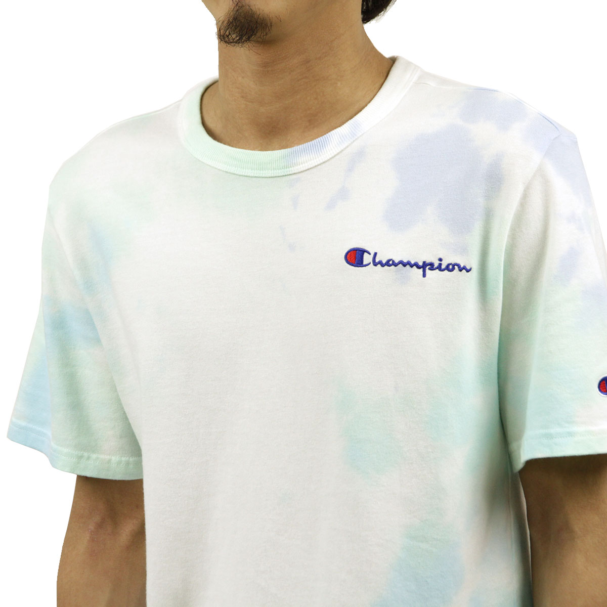 ԥ T   CHAMPION ȾµT T CLOUD DYE SHORT SLEEVE TEE T5872549724 Z2S BLUE/GREEN AA4B B1C C1D D1E E01F