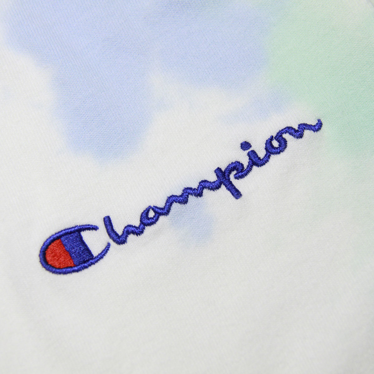ԥ T   CHAMPION ȾµT T CLOUD DYE SHORT SLEEVE TEE T5872549724 Z2S BLUE/GREEN AA4B B1C C1D D1E E01F