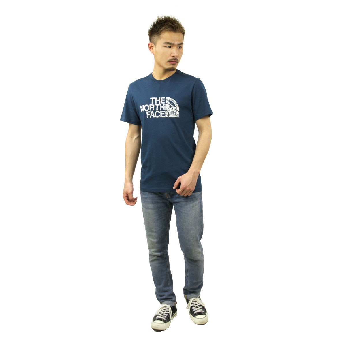 �Ρ����ե����� T����� ��� ������ THE NORTH FACE ȾµT����� ���� SHORT SLEEVE WOODCUT DOME TEE NF0A827H MONTEREY BLUE A14B B1C C1D D1E E06F