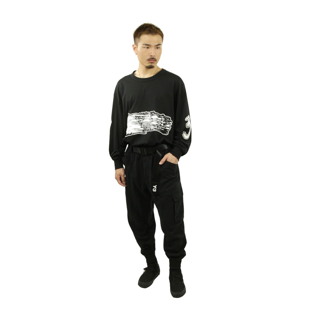 磻꡼  ѥ  Y-3 ܥȥॹ 󥰥ѥ UTILITY CUF LOOSE FIT EASY CARGO PANTS H63081 BLACK