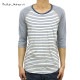 ̡ǥ Nudie Jeans Ź  ʬT Quarter Sleeve Tee WHITE-BLUE A62B B1C C1D D1E E01F