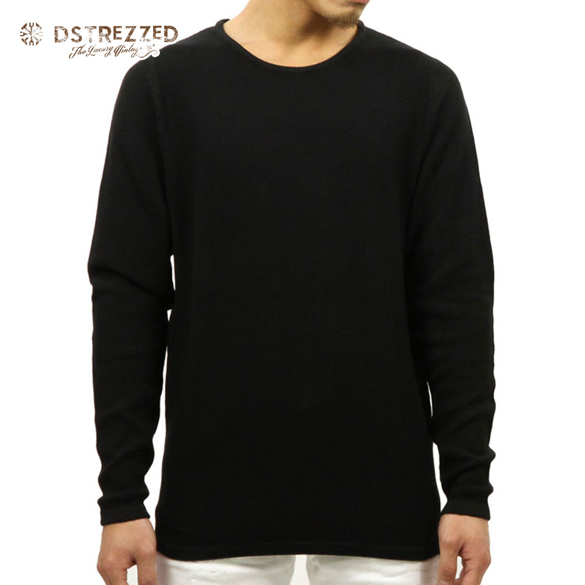 ディストレス セーター メンズ 正規販売店 DSTREZZED CREW NECK SWEATER BLACK 404073BL1 99 D00S15 クリスマス プレゼント ラッピング ディストレス セーター メンズ 正規販売店 DSTREZZED CREW NECK