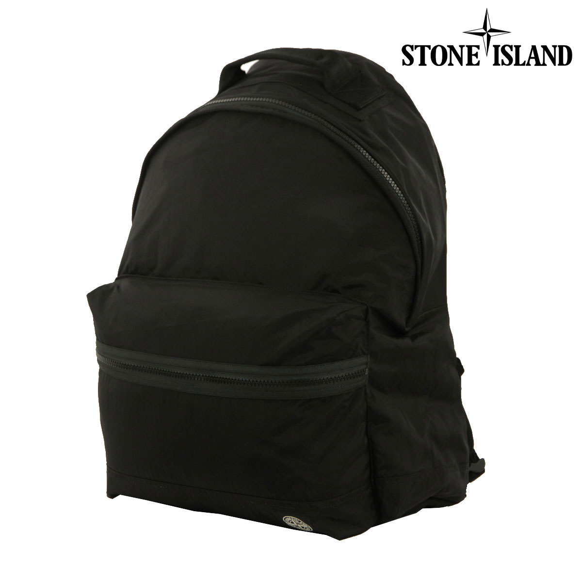���ȡ��󥢥����� ��� ��ǥ����� �Хå��ѥå� ������ STONE ISLAND �ʥ����� �� ���å����å� �ե���ȥݥ��å� �����㥹���֥�ѥåɥ��ȥ�å� COATED NYLON METAL IN ECONYL BACKPACK 18L BLACK 9200010 V0029
