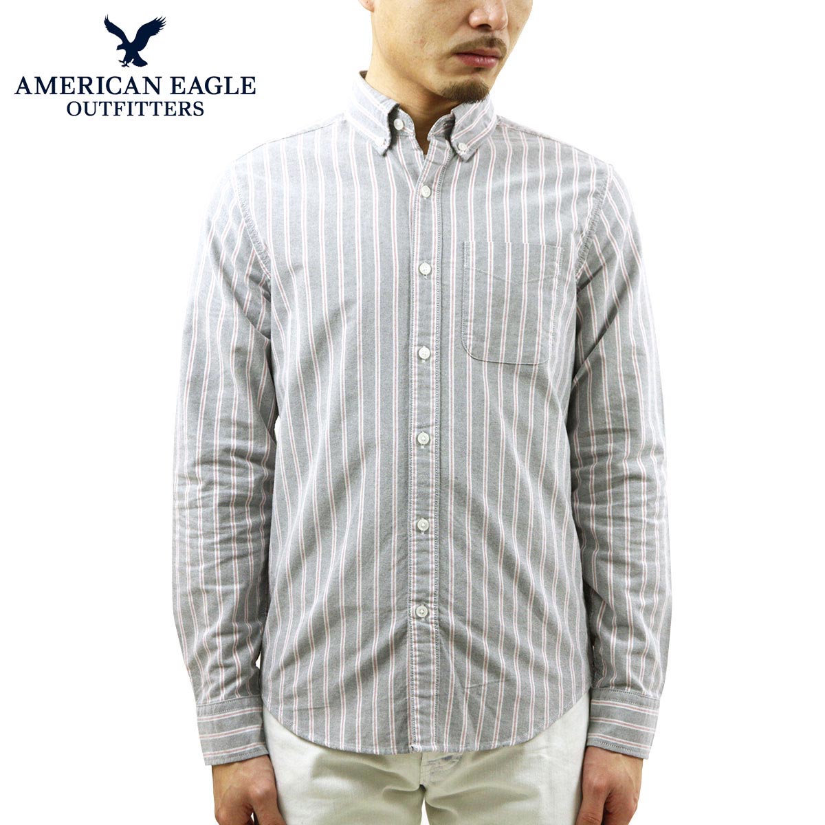 ����ꥫ�󥤡����� ����� ��� ������ AMERICAN EAGLE Ĺµ����� �ܥ�������󥷥�� �������� AE OXFORD BUTTON DOWN SHIRT 0153-1276-024 A04B B1C C1D D6E E02F