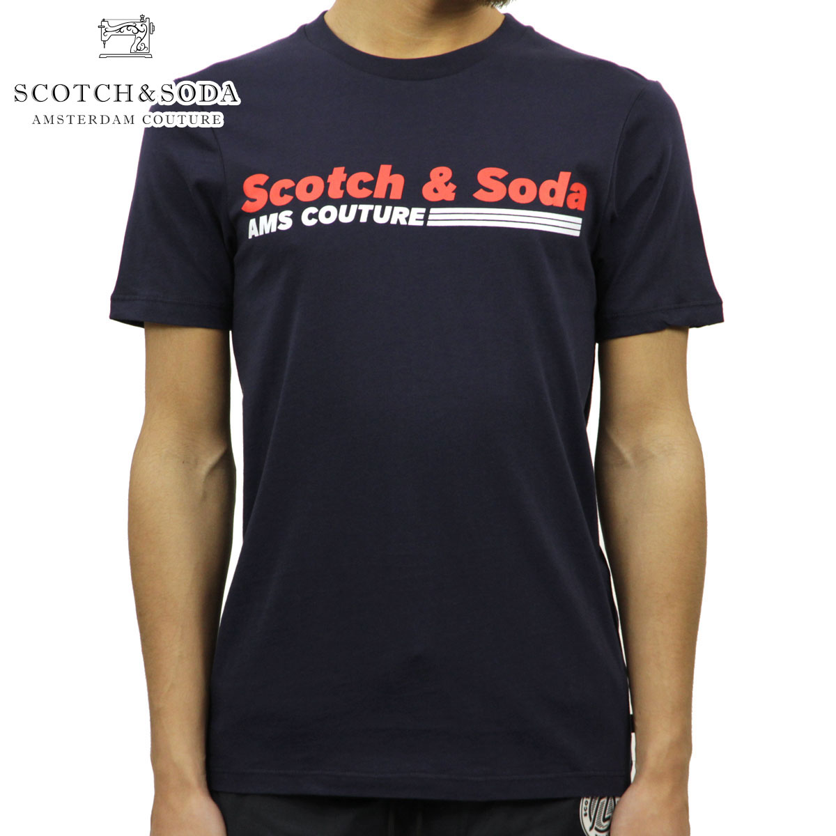 �����å�����ɥ����� SCOTCH��SODA ��������Ź ��� ���롼�ͥå� Ⱦµ����T����� SPORTY LOGO ARTWORK CREWNECK TEE 149030 0002 NIGHT A39B B1C C1D D1E E06F