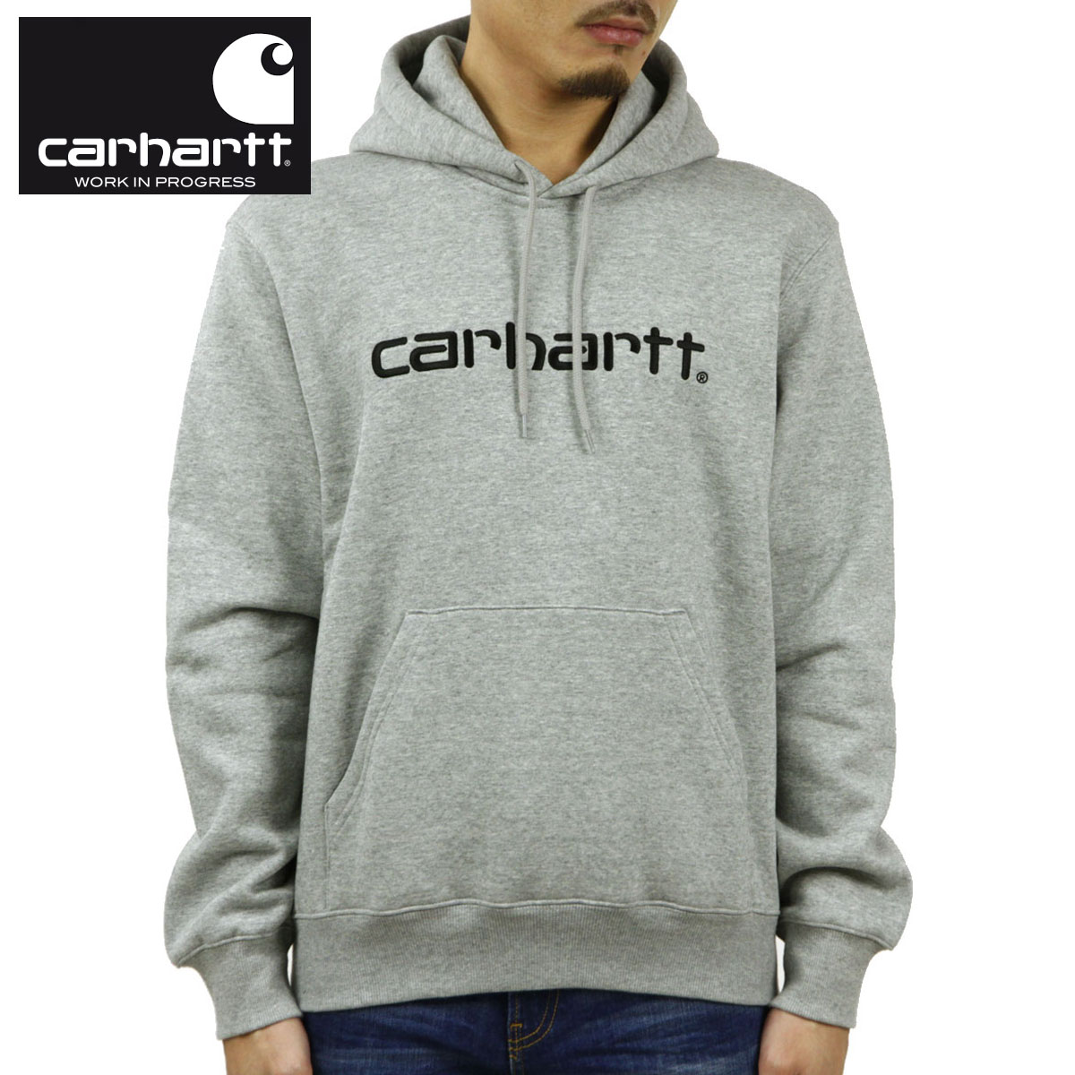 �����ϡ��� �ѡ����� ��� ������ CARHARTT WIP �������åȥץ륪���С��ѡ����� HOODED CARHARTT SWEATSHIRT GREY HEATHER / BLACK I027093 AB0B B1C C1D D5E E02F