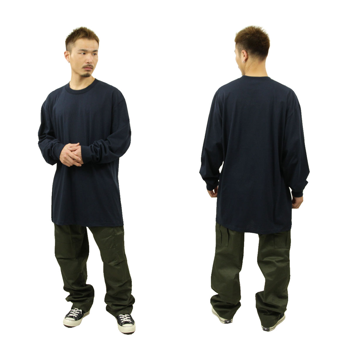 �ץ������ ����T ��� ��������Ź PROCLUB ĹµT����� ���롼�ͥå�T����� �礭�������� COMFORT COTTON LONG SLEEVE T-SHIRT NAVY #119 AB6B B1C C1D D2E E06F