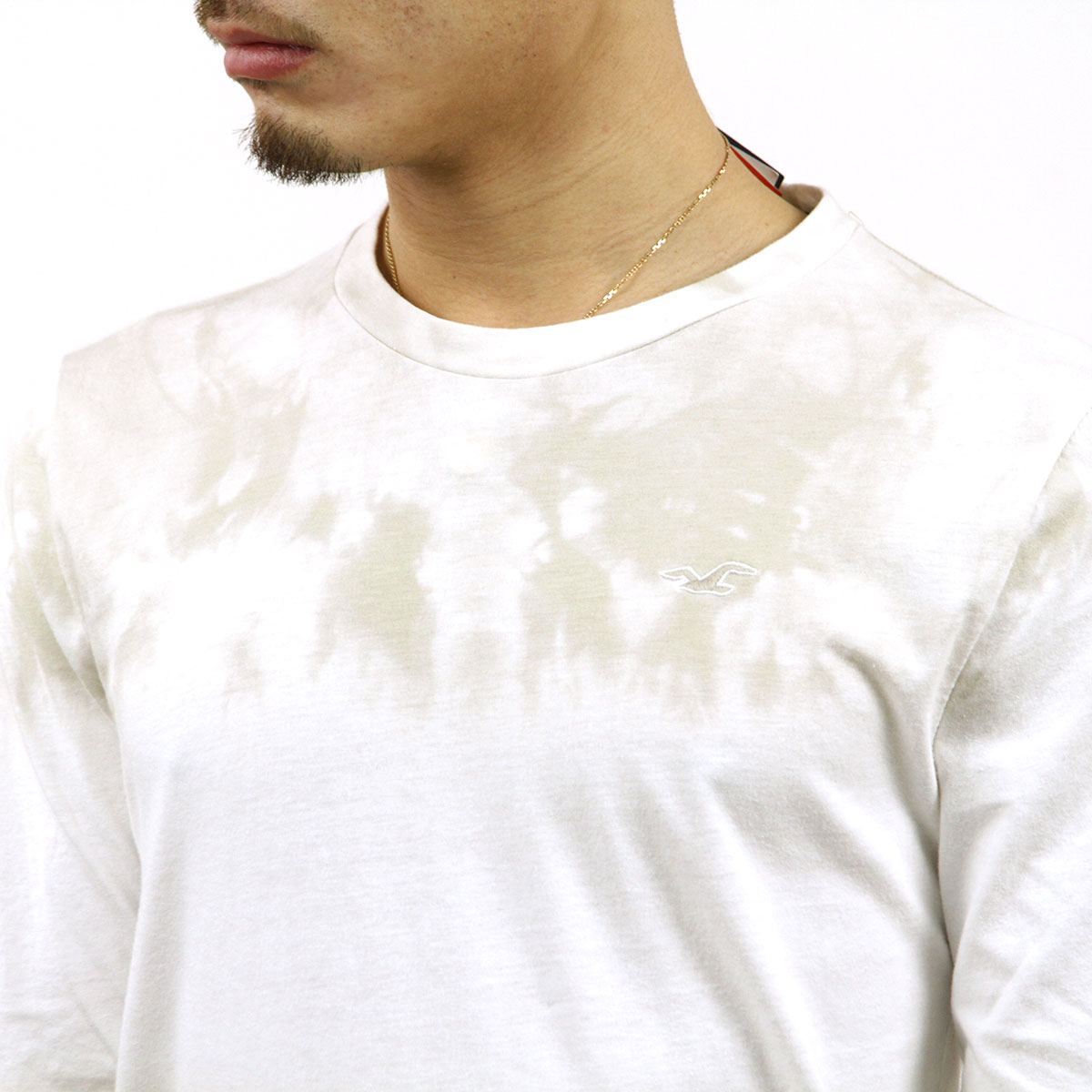 �ۥꥹ���� ����T ��� ������ HOLLISTER ĹµT����� ���롼�ͥå�T����� ���������ԥ���� Tie-Dye Curved Hem T-Shirt 324-368-0689-406