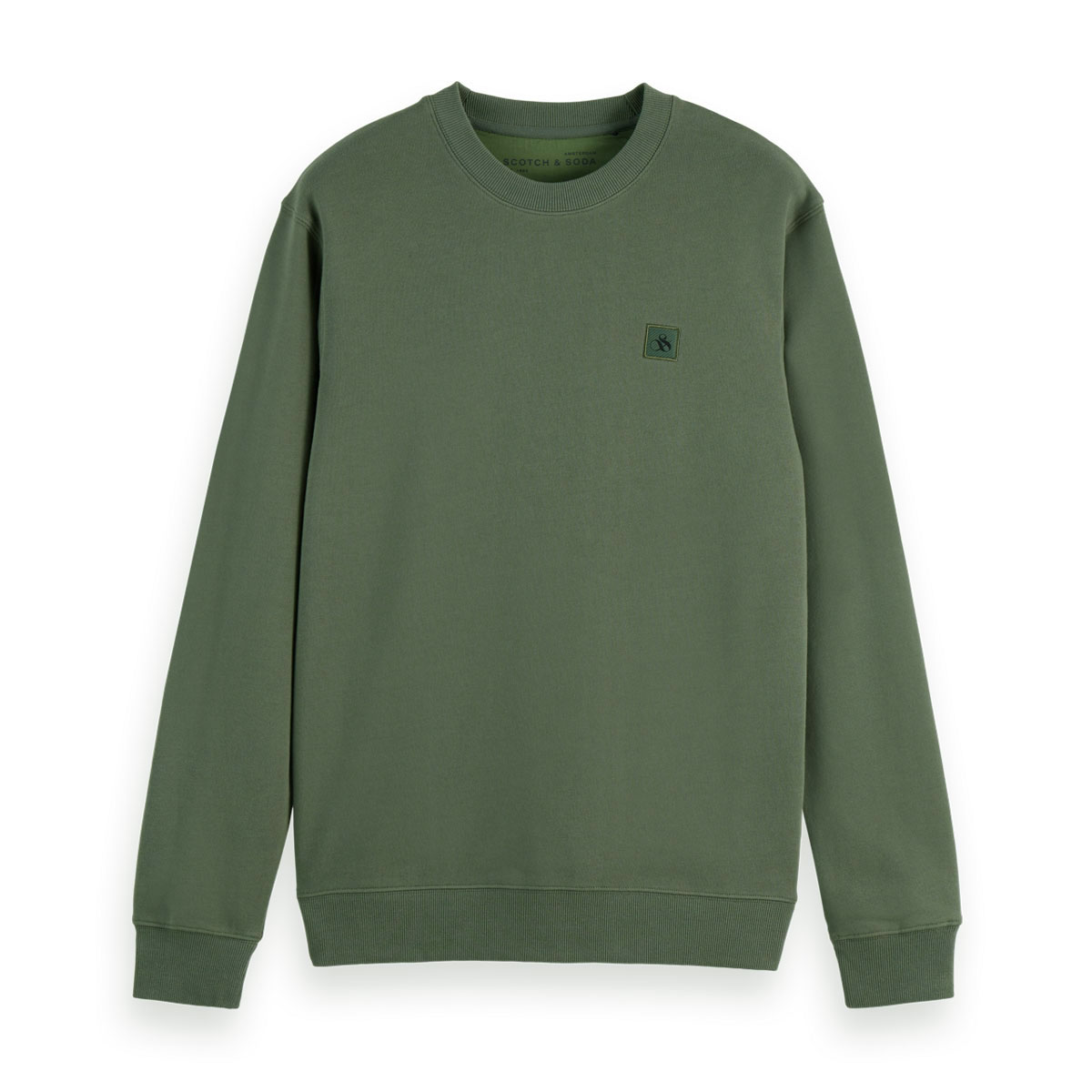 �����å�����ɥ����� ��� �������å� ��������Ź SCOTCH��SODA ���롼�ͥå� �ȥ졼�ʡ� SEASONAL CORE - REGULAR-FIT LOGO SWEATSHIRT 181275 301 43806 58 THYME (DARK OLIVE) A39B B1C C1D D5E E08F
