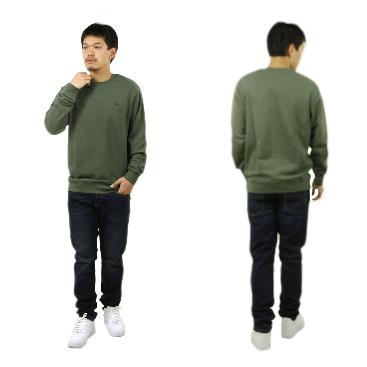 �����å�����ɥ����� ��� �������å� ��������Ź SCOTCH��SODA ���롼�ͥå� �ȥ졼�ʡ� SEASONAL CORE - REGULAR-FIT LOGO SWEATSHIRT 181275 301 43806 58 THYME (DARK OLIVE) A39B B1C C1D D5E E08F