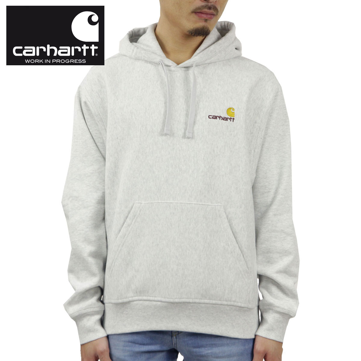 �����ϡ��� �ѡ����� ��� ������ CARHARTT WIP �������åȥץ륪���С��ѡ����� HOODED AMERICAN SCRIPT SWEATSHIRT ASH HEATHER I028279 482XX AB0B B1C C1D D5E E02F