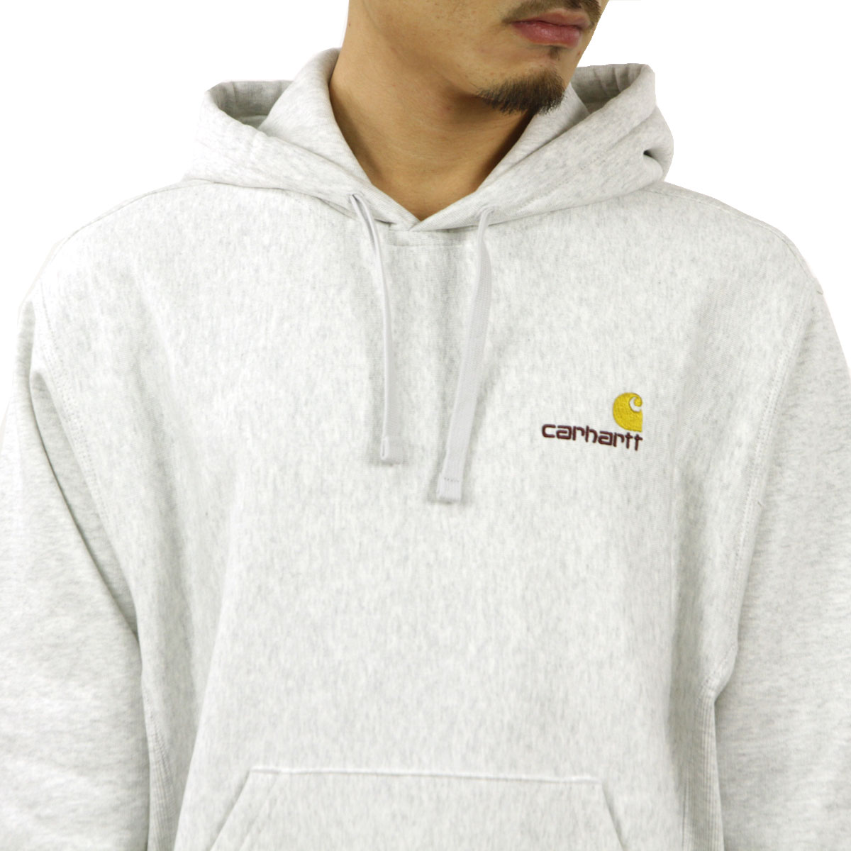 �����ϡ��� �ѡ����� ��� ������ CARHARTT WIP �������åȥץ륪���С��ѡ����� HOODED AMERICAN SCRIPT SWEATSHIRT ASH HEATHER I028279 482XX AB0B B1C C1D D5E E02F