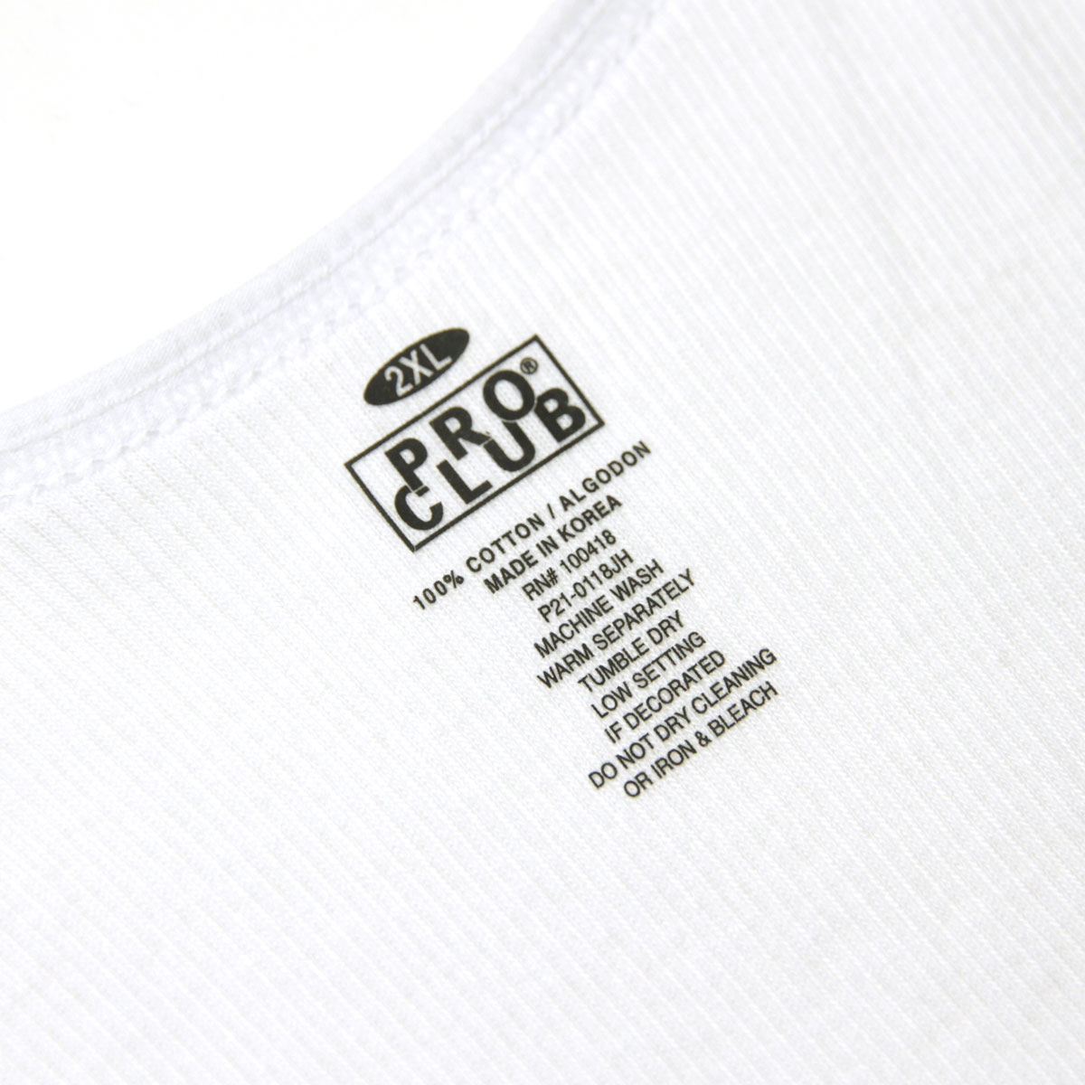 �ץ������ ���󥯥ȥå� ��� ��������Ź PROCLUB ������������� ���� ���󥯥ȥå� �礭�������� PREMIUM RINGSPUN COTTON RIBBED A-SHIRT WHITE #112 AB6B B1C C7D D3E E01F