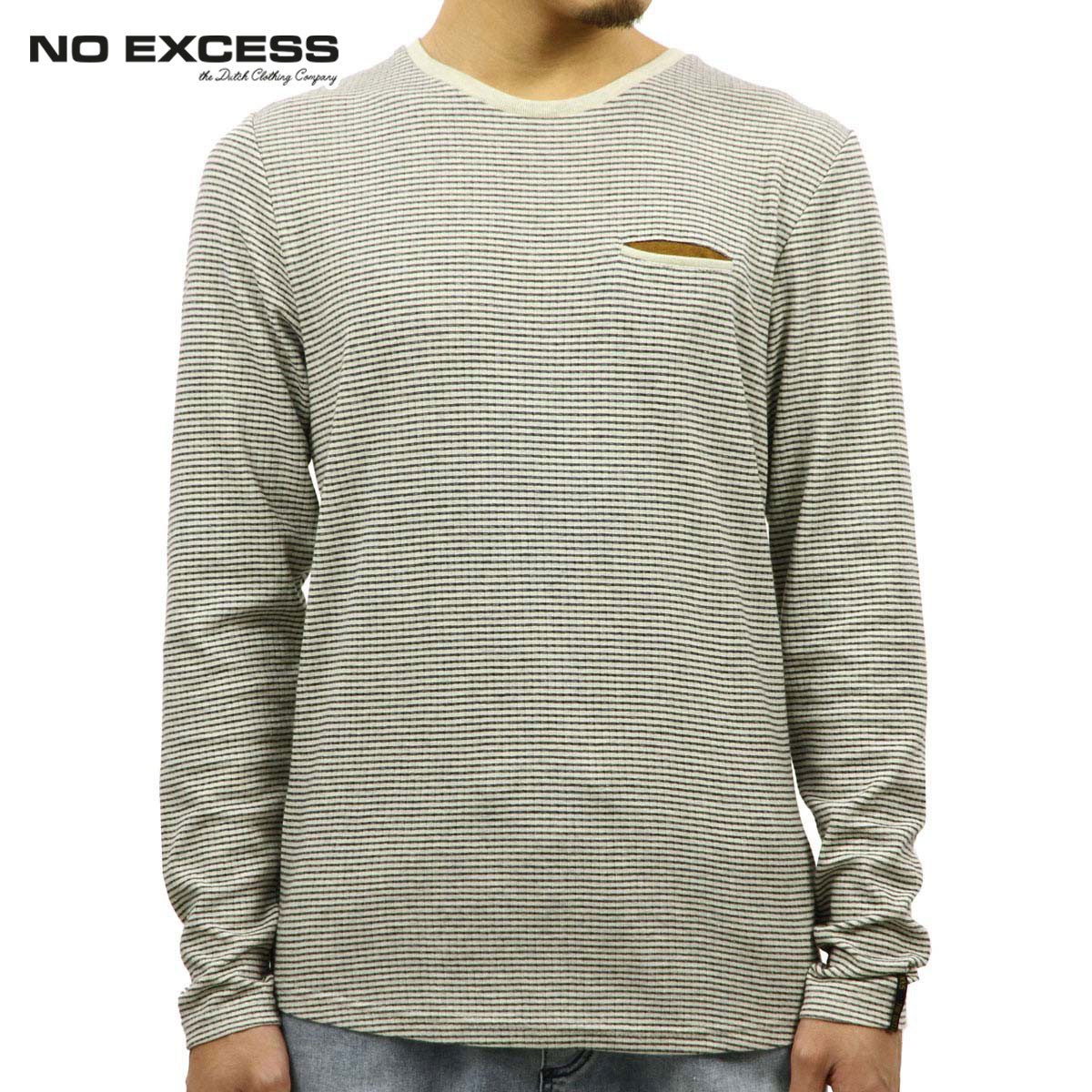 �Ρ��������� ����T ��� ��������Ź NO EXCESS ĹµT����� R-NECK MELANGE STRIPE LONG SLEEVE TEE 120702 168 MILK
