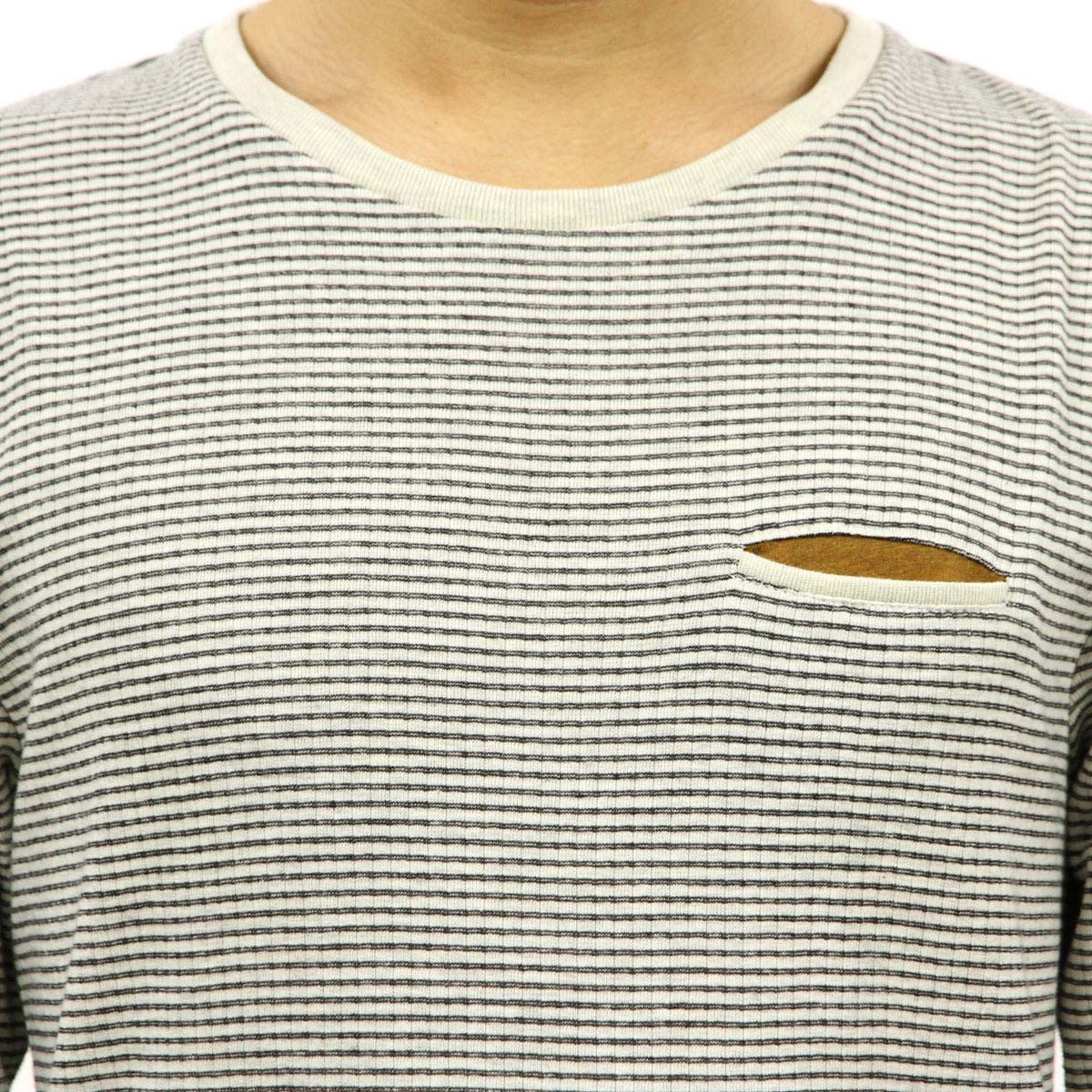 �Ρ��������� ����T ��� ��������Ź NO EXCESS ĹµT����� R-NECK MELANGE STRIPE LONG SLEEVE TEE 120702 168 MILK