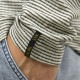 �Ρ��������� ����T ��� ��������Ź NO EXCESS ĹµT����� R-NECK MELANGE STRIPE LONG SLEEVE TEE 120702 168 MILK