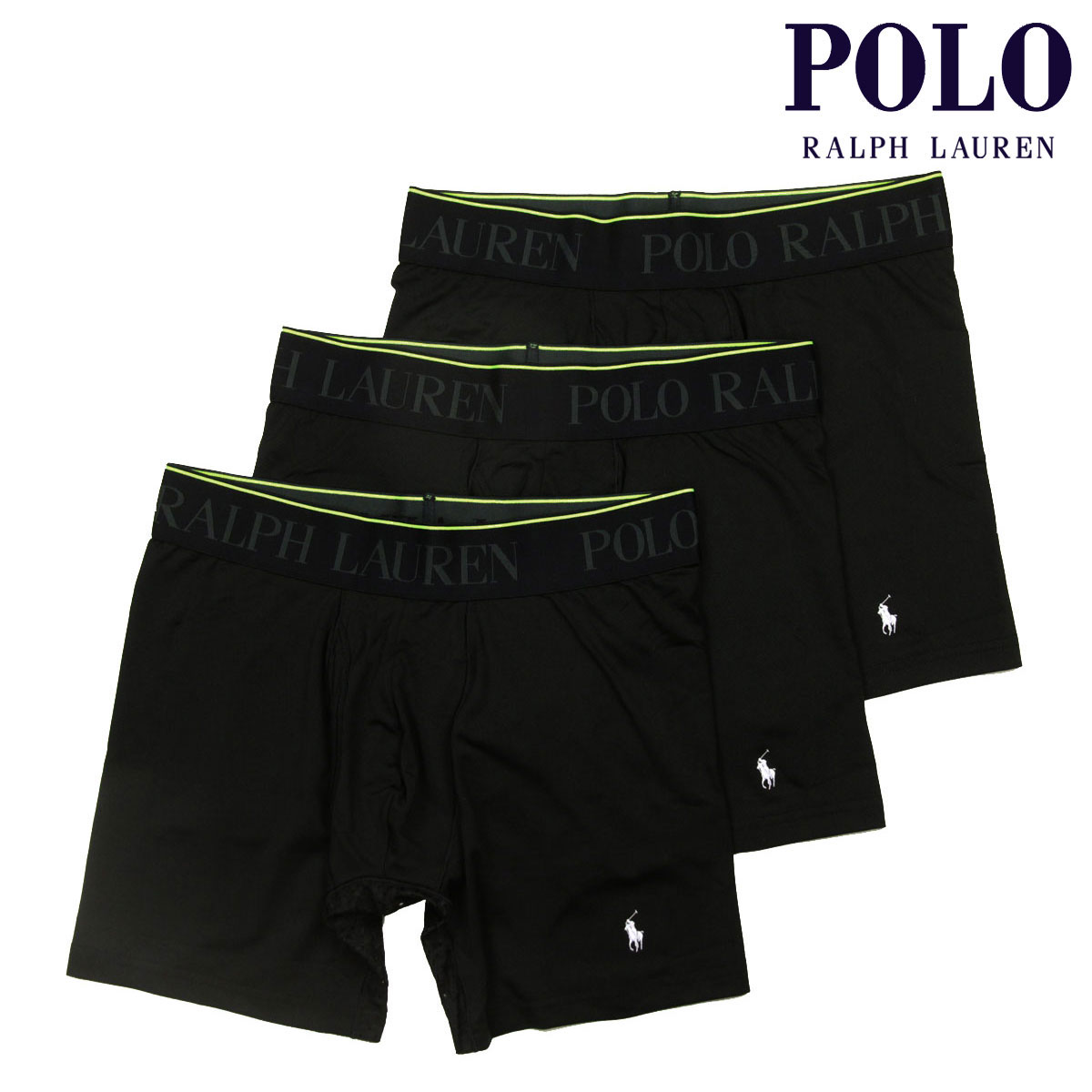 �ݥ� ���ե������ ��� �ܥ������ѥ�� ������ POLO RALPH LAUREN ���� ������������� 3���� 3 PACK 4D FLEX PERFORMANCE AIR BOXER BRIEF PANTS L5BBP3 RP01 3 POLO BLACK/WHITE PP