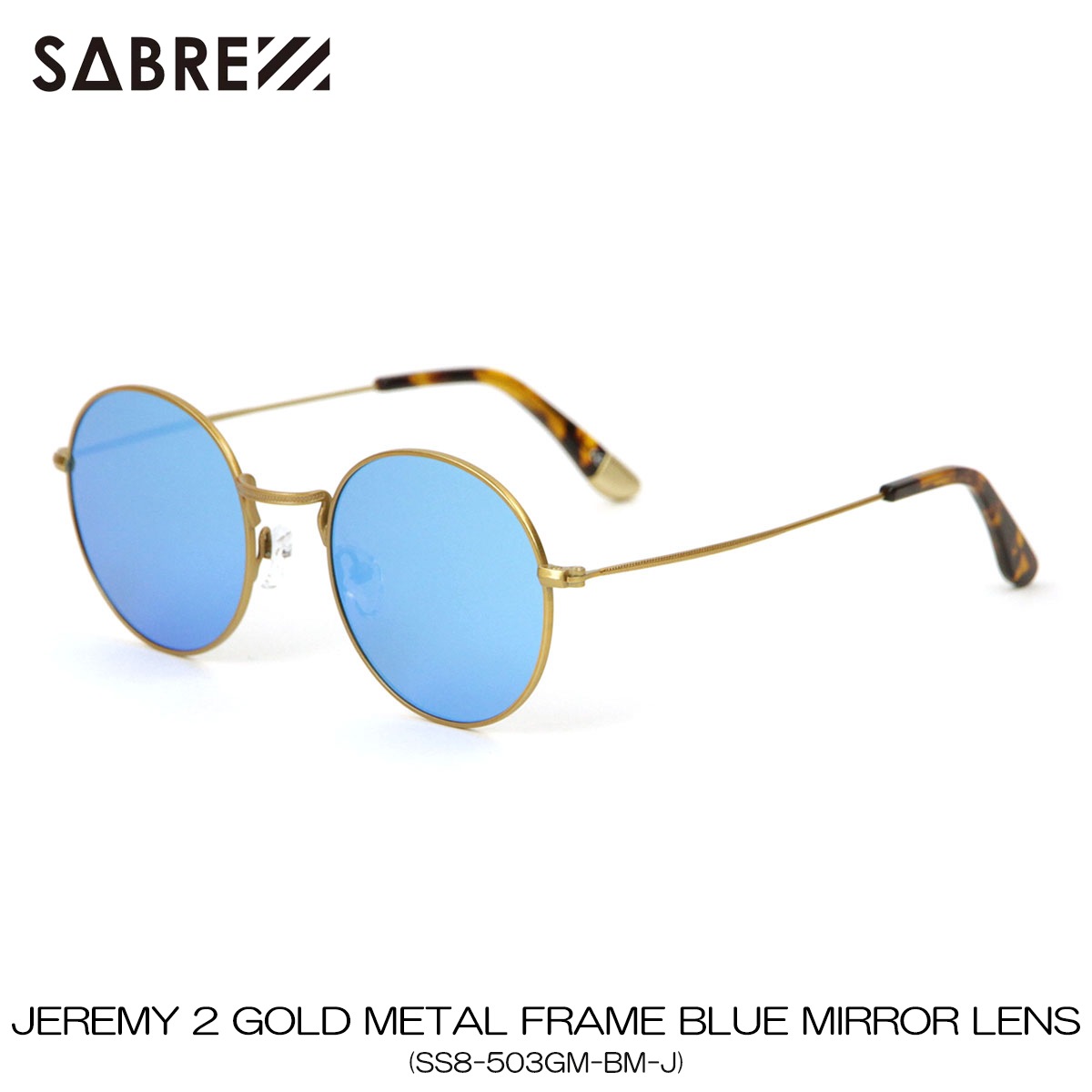 �����С� SABRE ��������Ź ���󥰥饹 �᤬�� JEREMY 2 GOLD METAL FRAME BLUE MIRROR LENS SUNGLASS SS8-503GM-BM-J A55B B3C C3D D1E E13F