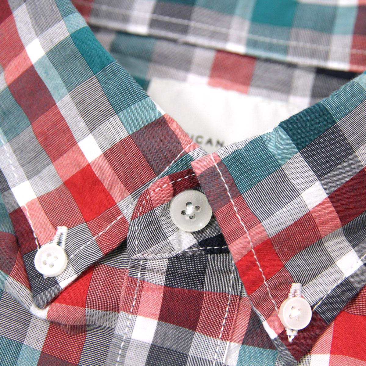 ����ꥫ�󥤡����� AMERICAN EAGLE ������ ��� Ĺµ �ܥ�������󥷥�� AE PLAID POPLIN BUTTON-DOWN SHIRT 0153-1272-900 A04B B1C C1D D6E E11F