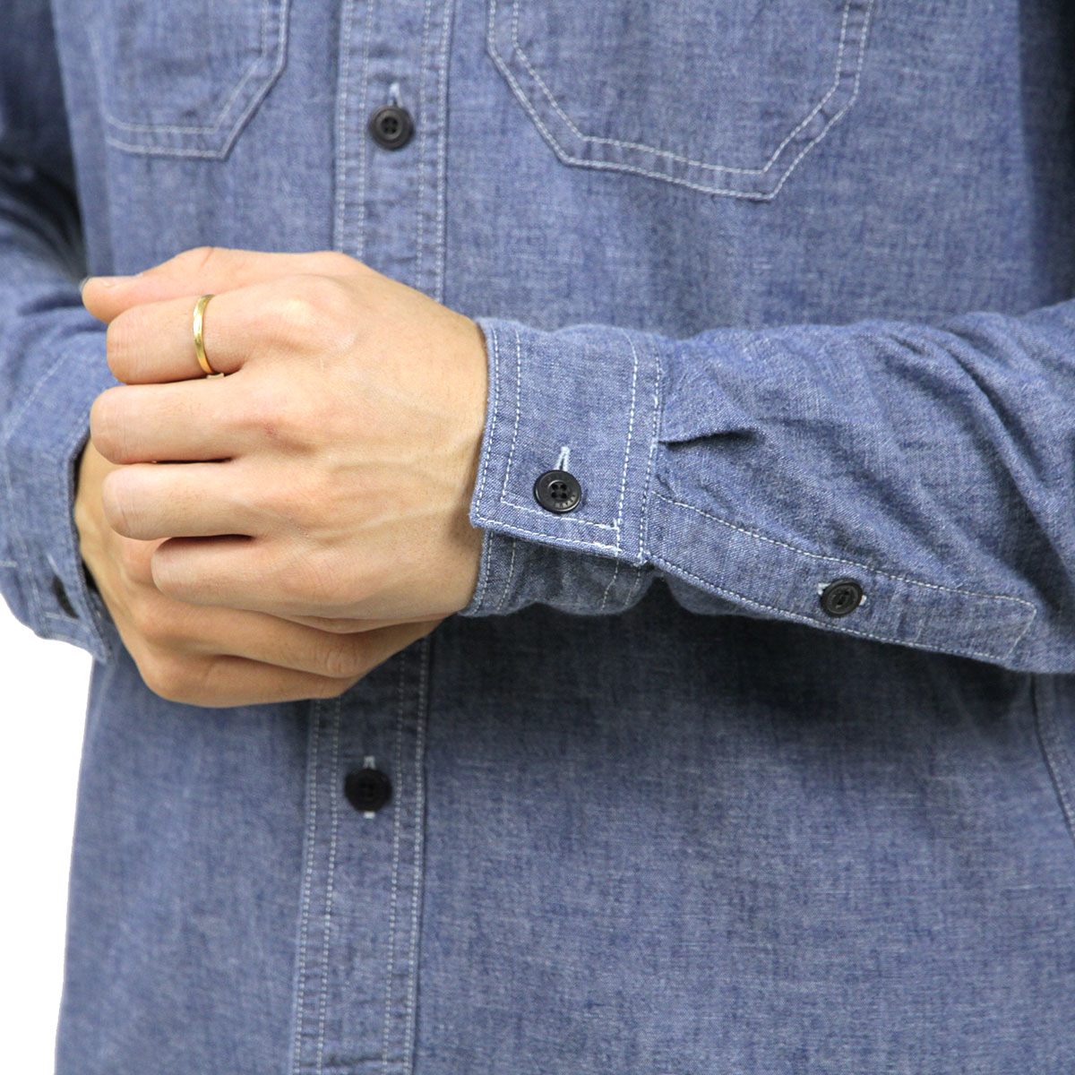 �����å�����ɥ����� ����� ��� ��������Ź SCOTCH��SODA Ĺµ����� �����֥졼����� AMS BLAUW ORGANIC COTTON CHAMBRAY WORK WEAR SHIRT D 157380 0089 21415 74 INDIGO A39B B1C C1D D6E E07F