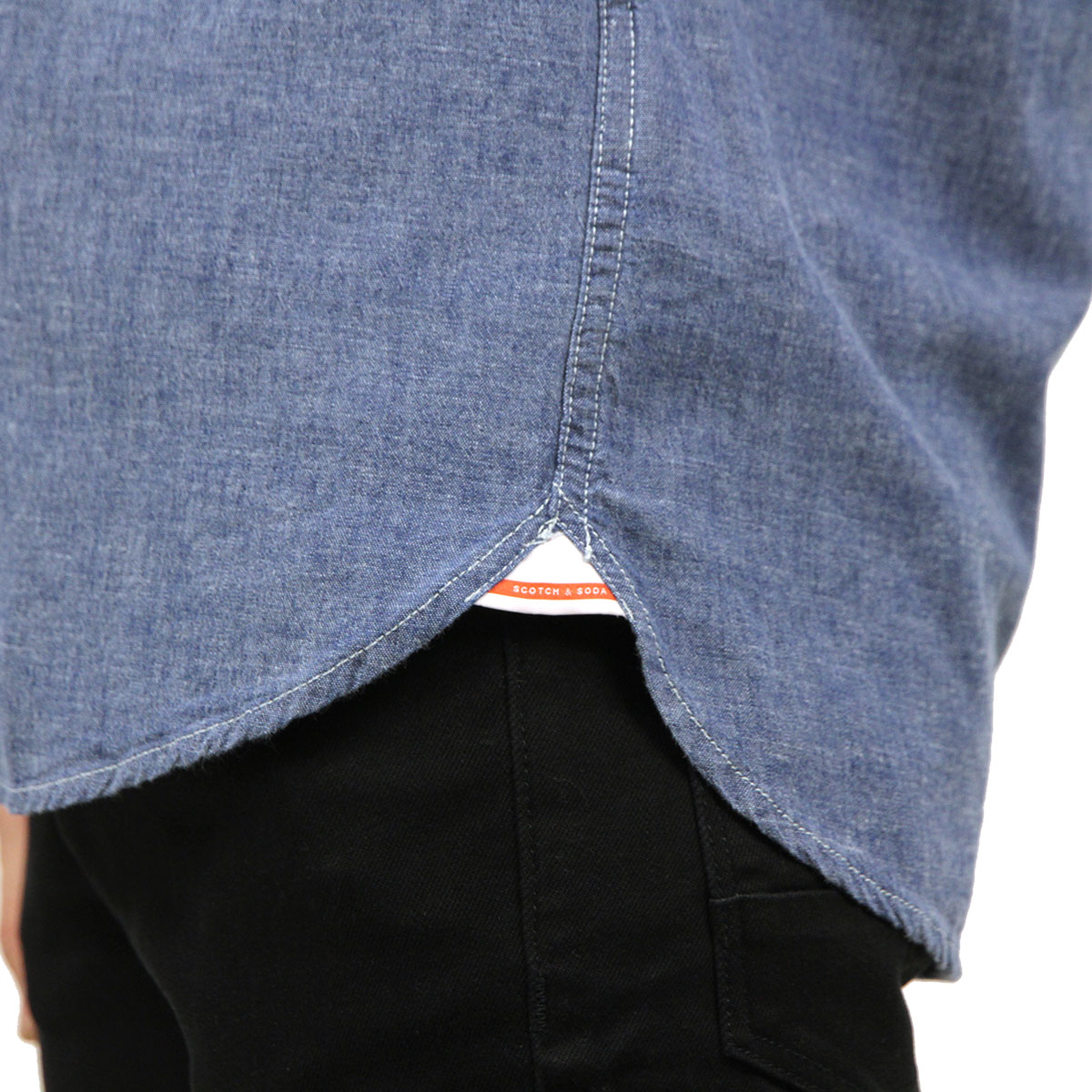 �����å�����ɥ����� ����� ��� ��������Ź SCOTCH��SODA Ĺµ����� �����֥졼����� AMS BLAUW ORGANIC COTTON CHAMBRAY WORK WEAR SHIRT D 157380 0089 21415 74 INDIGO A39B B1C C1D D6E E07F