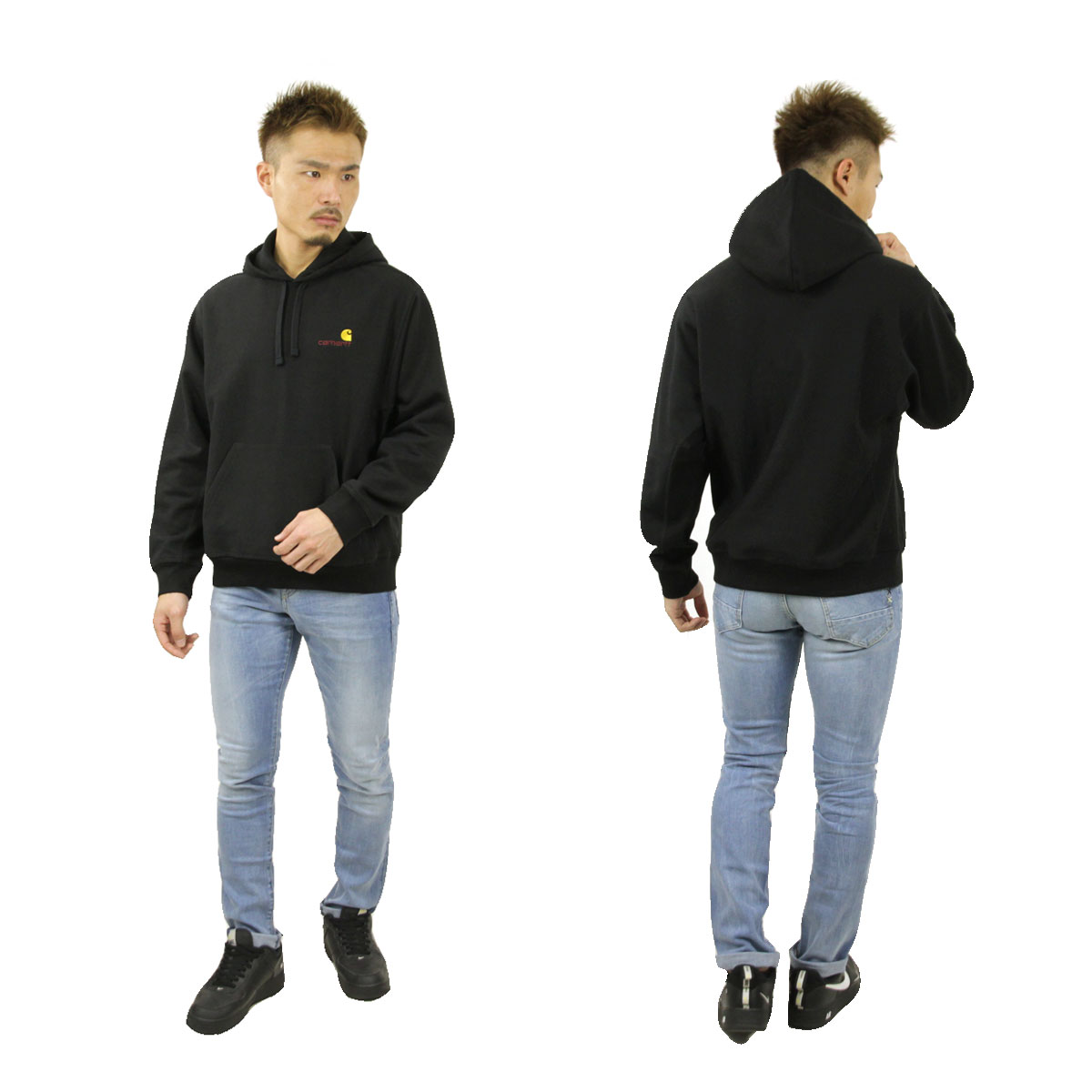 �����ϡ��� �ѡ����� ��� ������ CARHARTT WIP �������åȥץ륪���С��ѡ����� HOODED AMERICAN SCRIPT SWEATSHIRT BLACK I028279 89XX AB0B B1C C1D D5E E13F