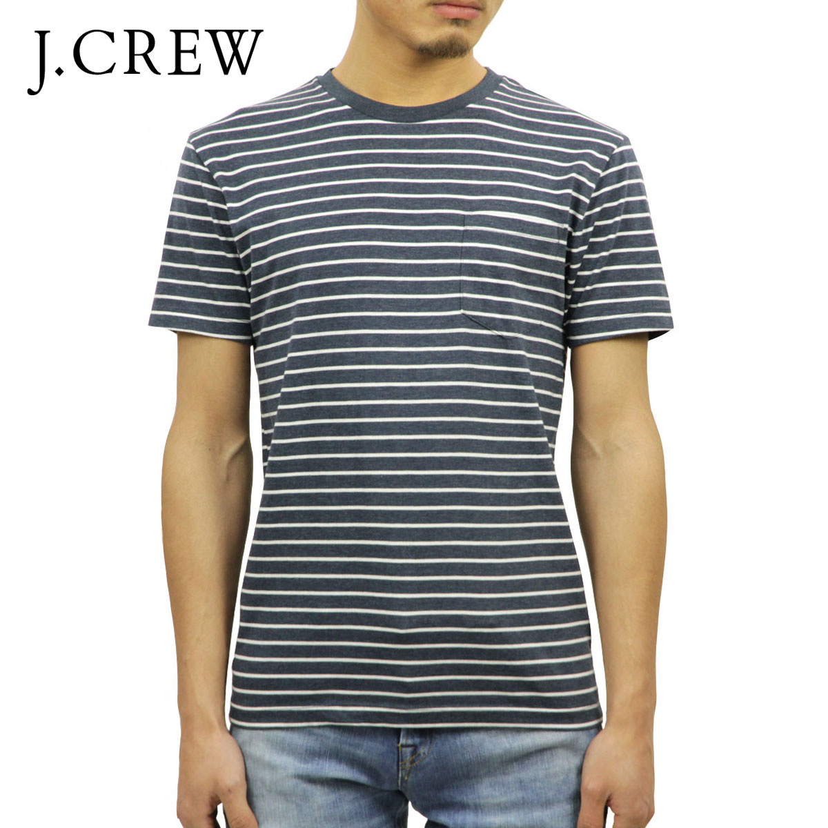 ���������롼 T����� ������ J.CREW ȾµT�����  SLIM HEATHERED POCKET TEE IN STRIPE 02796 A38B B1C C1D D1E E06F