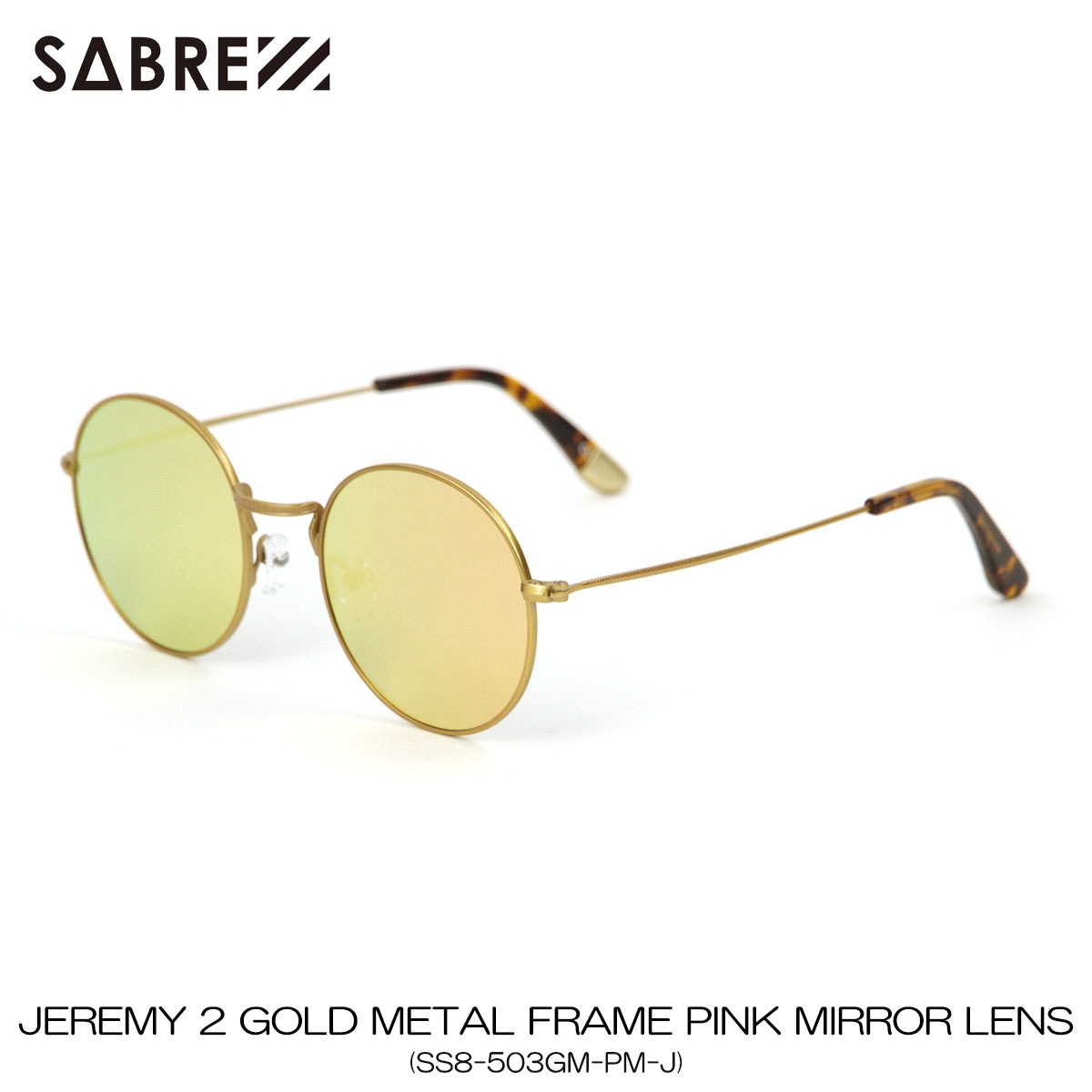 �����С� SABRE ��������Ź ���󥰥饹 �᤬�� JEREMY 2 GOLD METAL FRAME PINK MIRROR LENS SUNGLASS SS8-503GM-PM-J A55B B3C C3D D1E E13F
