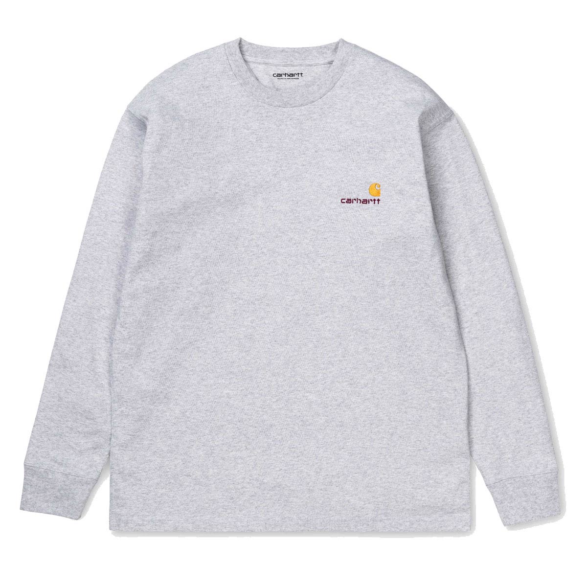 �����ϡ��� ����T ��� ������ CARHARTT WIP ĹµT����� LONG SLEEVE AMERICAN SCRIPT T-SHIRT ASH HEATHER I025712 AB0B B1C C1D D2E E02F