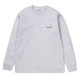 �����ϡ��� ����T ��� ������ CARHARTT WIP ĹµT����� LONG SLEEVE AMERICAN SCRIPT T-SHIRT ASH HEATHER I025712 AB0B B1C C1D D2E E02F