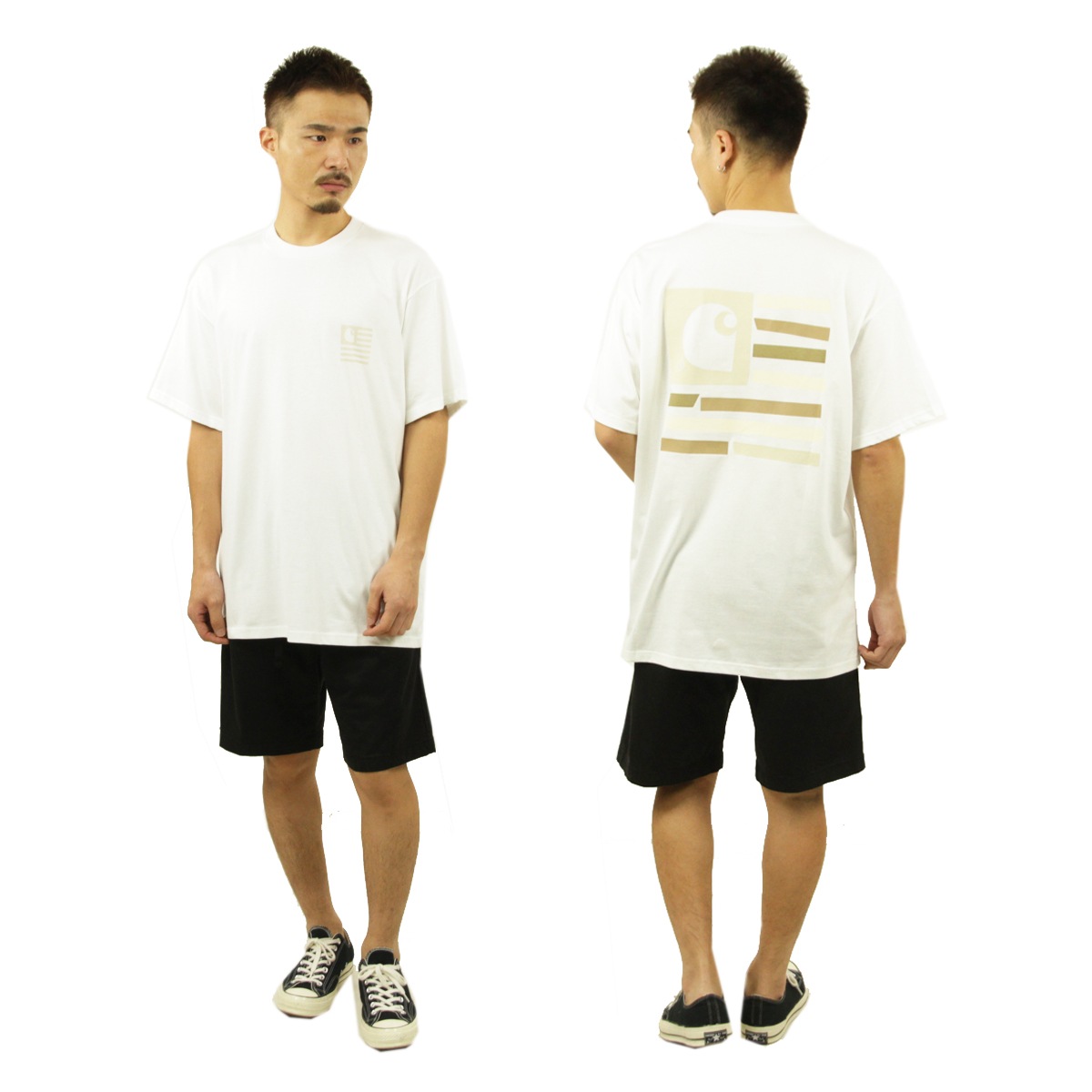 �����ϡ��� T����� ��� ������ CARHARTT WIP ȾµT����� �Хå��ץ��� ���롼�ͥå� S/S MEDLEY STATE T-SHIRT WHITE I030169 02XX AB0B B1C C1D D1E E01F