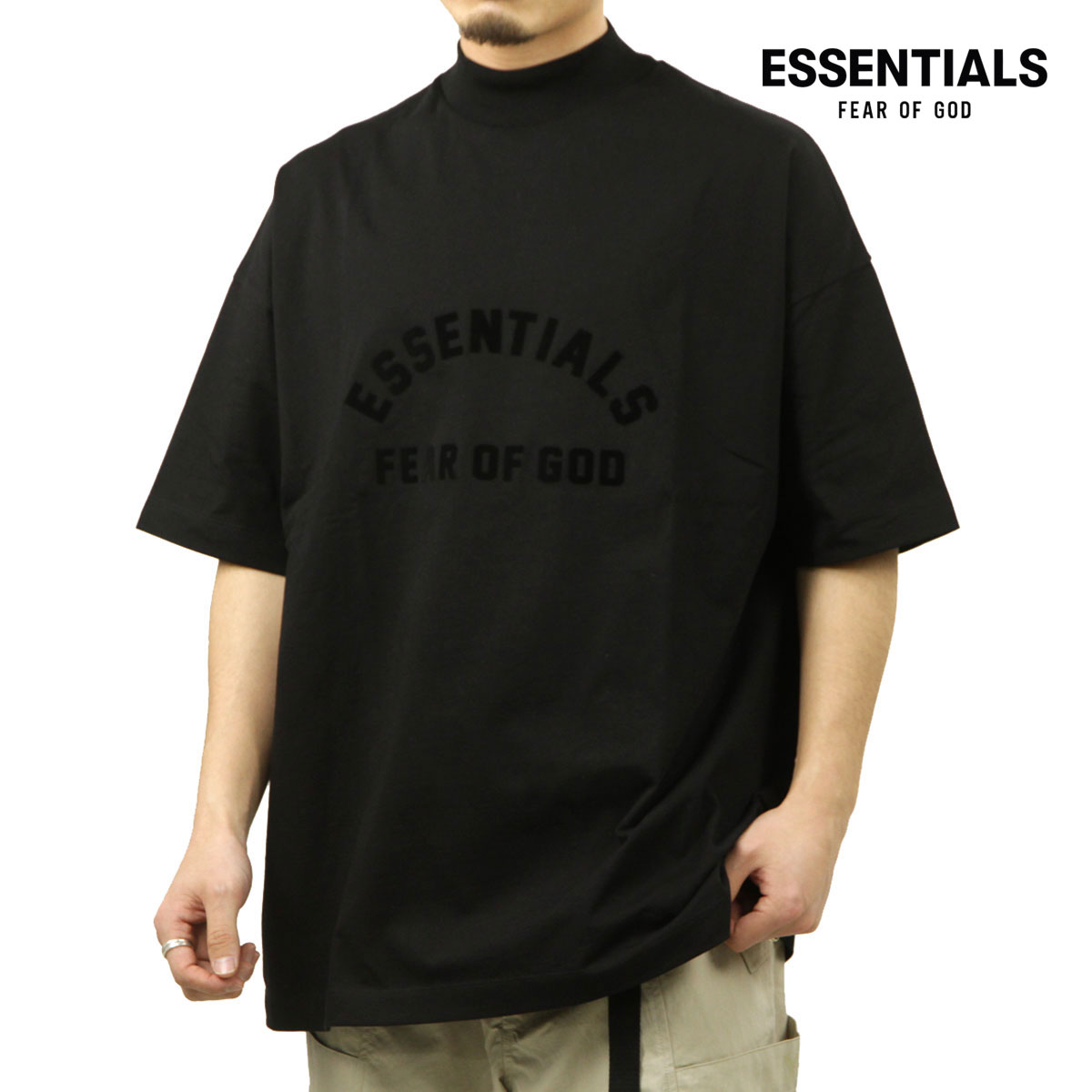 �ե������֥��å� fog essentials ��� ȾµT����� ������ FEAR OF GOD ���� ESSENTIALS FEAR OF GOD SHORT SLEEVE BONDING T-SHIRT JET BLACK