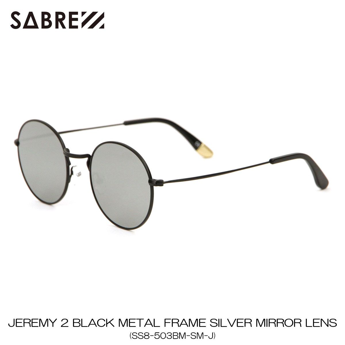 �����С� SABRE ��������Ź ���󥰥饹 �᤬�� JEREMY 2 GOLD METAL FRAME SILVER MIRROR LENS SUNGLASS SS8-503BM-SM-J A55B B3C C3D D1E E13F