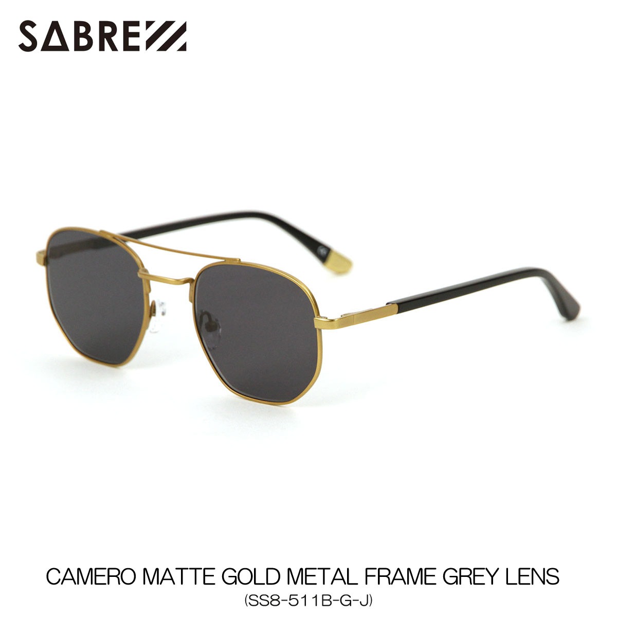 С SABRE Ź 󥰥饹 CAMERO MATTE GOLD METAL FRAME GREY LENS SUNGLASS SS8-511B-G-J A55B B3C C3D D1E E04F