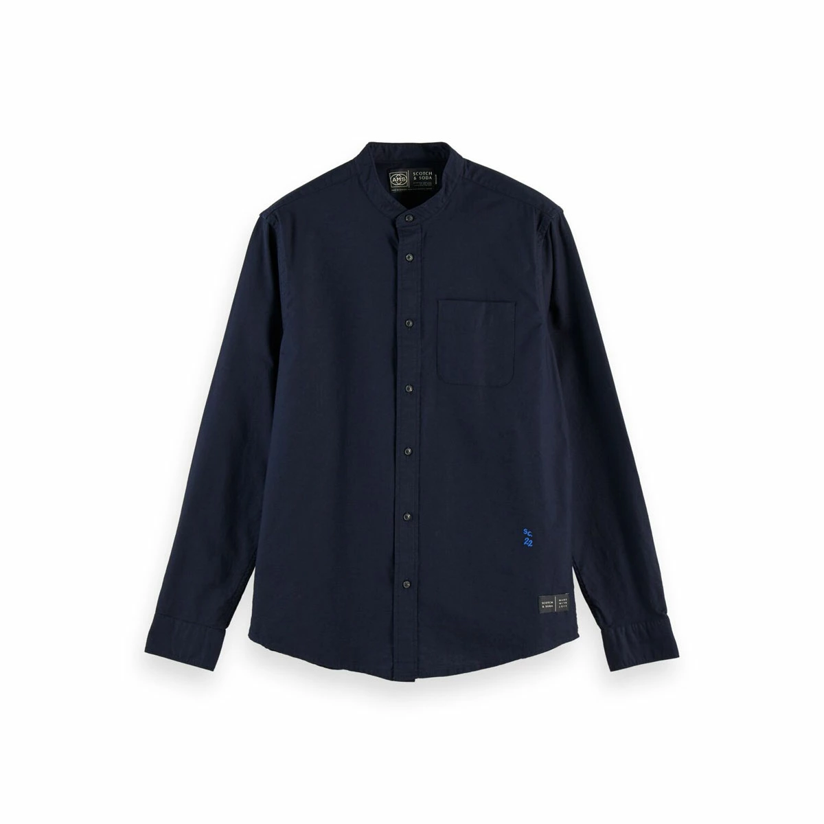 �����å�����ɥ����� ����� ��� ��������Ź SCOTCH��SODA Ĺµ����� �Х�ɥ��顼����� REGULAR FIT- COLLARLESS OXFORD SHIRT M 158445 0002 21435 78 NIGHT A39B B1C C1D D6E E06F